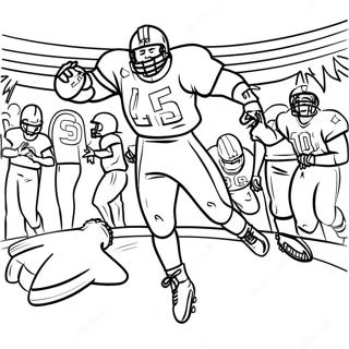 Pagina Para Colorir Da Cena Do Jogo Emocionante Do Super Bowl 2024 80877 22732