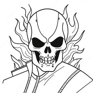 Pagina Para Colorir Motoqueiro Fantasma Em Chamas 81441-23160