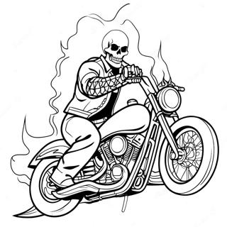 Pagina Para Colorir Motoqueiro Fantasma Com Motocicleta 81442 23161