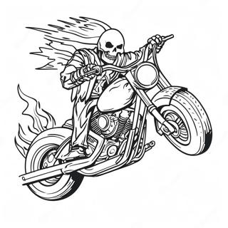 Pagina Para Colorir Motoqueiro Fantasma Com Motocicleta 81442 23162