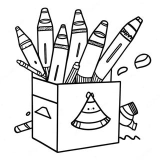 Pagina Para Colorir Da Caixa De Giz De Cera Divertida 81571-23267