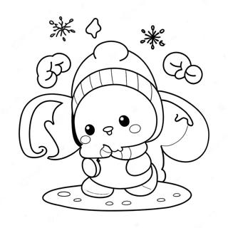 Pagina Para Colorir De Personagens Sanrio Fofos No Pais Das Maravilhas De Inverno 81750-23397