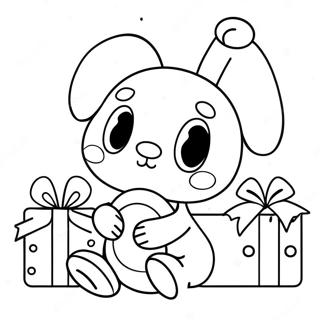 Pagina Para Colorir Da My Melody Com Presentes De Natal 81752-23406