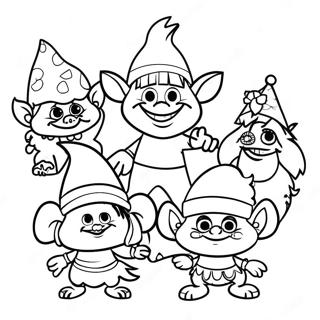 Turnê Mundial Dos Trolls Páginas para Colorir
