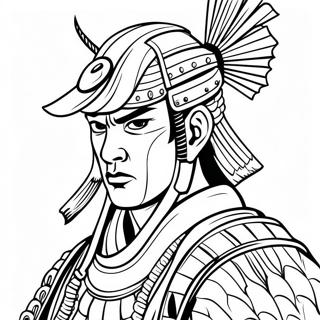 Pagina Para Colorir Do Nobre Guerreiro Samurai 82238 23807
