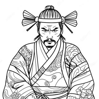 Samurai Páginas para Colorir