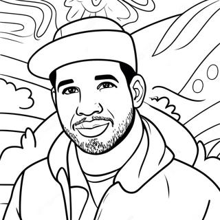 Pagina Para Colorir Do Drake Com Um Chapeu Legal 82444-23968