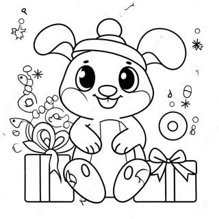 Pagina Para Colorir Ponto De Natal Alegre Com Presentes 82525-24039