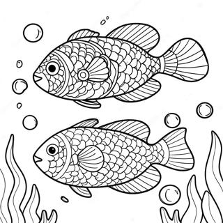 Desenho Para Colorir De Peixes Coloridos Nadando 82804-24246