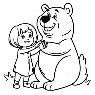 Pagina Para Colorir Da Masha Brincando Com O Urso 82830-24265