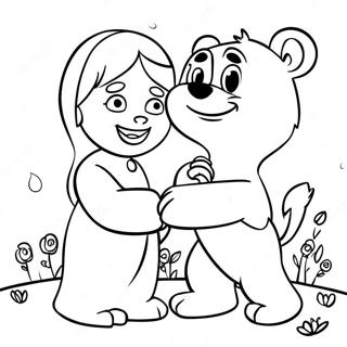 Pagina Para Colorir Da Masha Brincando Com O Urso 82830-24266