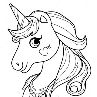 Pagina Para Colorir Da Princesa Unicornio Brilhante 82882-24306