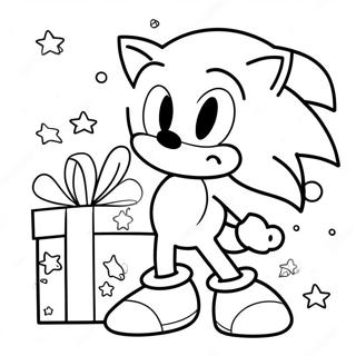 Sonic Natal Páginas Para Colorir