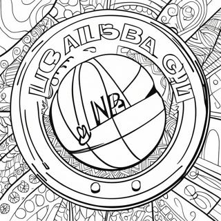 Pagina Para Colorir Do Logotipo Da Nba 83036-24422