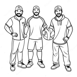 Pagina Para Colorir Da Equipe Dude Perfect Em Acao 83164-24526