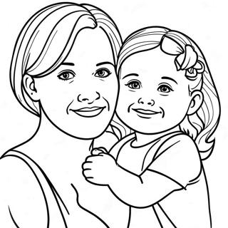 Mãe E Filha Páginas Para Colorir