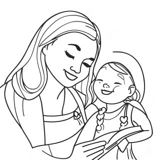 Criativa Mae E Filha Pagina Para Colorir 83320 24657