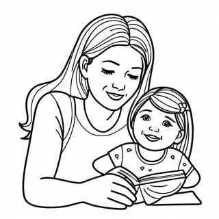 Criativa Mae E Filha Pagina Para Colorir 83320 24658