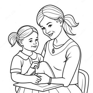 Criativa Mae E Filha Pagina Para Colorir 83320 24659