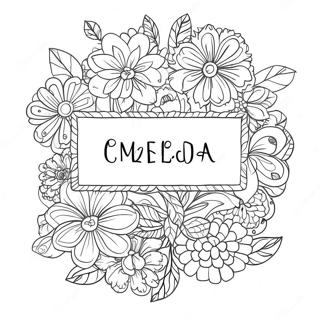 Pagina Para Colorir Com Nome Personalizado Artistico 83602-24881