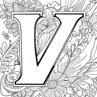 Pagina Para Colorir Da Letra V Vibrante 83675-24932