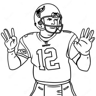 Desenho Para Colorir Do Tom Brady Em Acao 83857-25074