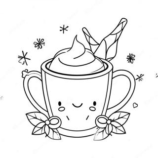 Pagina Para Colorir De Chocolate Quente Festivo Com Marshmallows 84367-25475