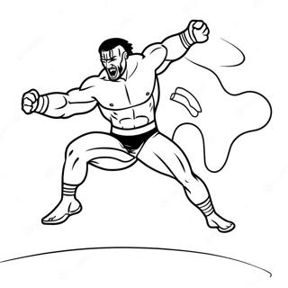 Pagina Para Colorir De Lutador Dinamico Da Wwe Pulando Sobre O Oponente 84496-25569