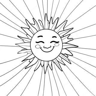 Pagina Para Colorir De Raios De Sol Radiantes 84523 25595