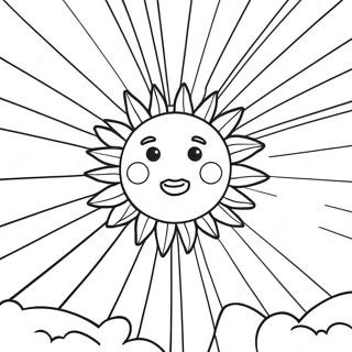 Pagina Para Colorir De Raios De Sol Radiantes 84523 25596