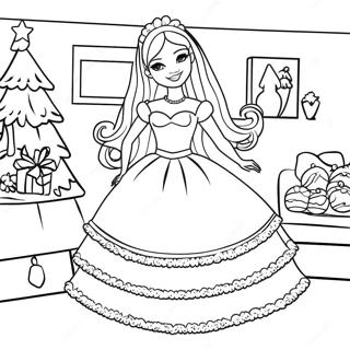 Barbie Natal Páginas Para Colorir