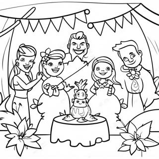 Pagina Para Colorir De Festa De Luau Colorida 84677-25717
