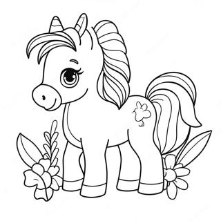 Pagina Para Colorir Potro Bebe Peludo Com Flores 84982-26042