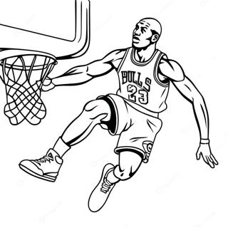 Pagina Para Colorir Do Michael Jordan Dando Uma Enterrada 85058 26096