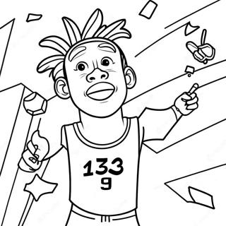 Pagina Para Colorir Do Ja Morant Celebrando 85213-26222