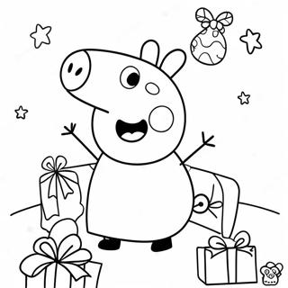 Peppa Pig Natal Páginas Para Colorir