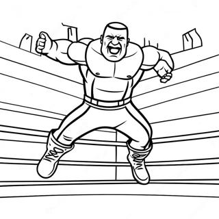 Desenho Para Colorir Do Lutador Da Wwe Pulando Sobre O Oponente 85288-26270