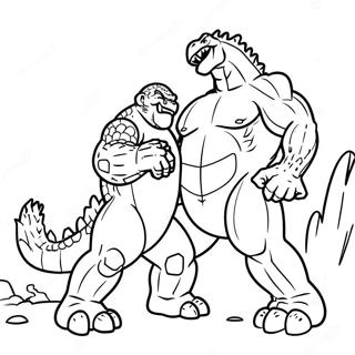 Desenho Para Colorir Do Godzilla Vs Kong 85313-26286