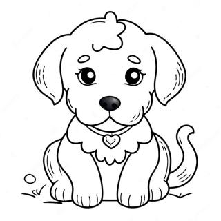 Pagina Para Colorir De Um Fofo Filhote De Goldendoodle 85518-26449