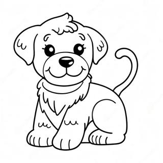 Pagina Para Colorir De Um Fofo Filhote De Goldendoodle 85518-26450
