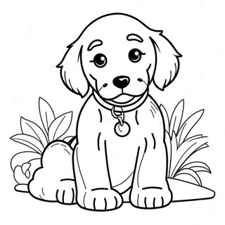 Pagina Para Colorir De Um Fofo Filhote De Goldendoodle 85518-26451