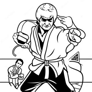 Pagina Para Colorir Da Cena Do Dojo Cobra Kai 85596-26509