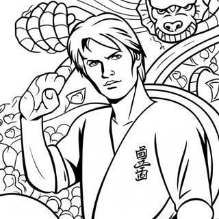 Pagina Para Colorir Do Sensei Johnny Lawrence Cobra Kai 85599 26521