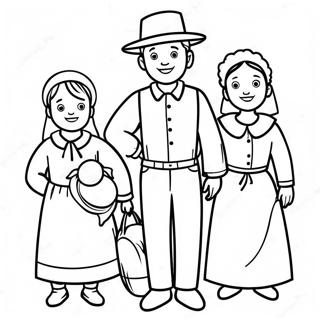 Pagina Para Colorir Da Feliz Familia De Peregrinos 85955-26789