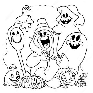 Pagina Para Colorir De Personagens Assustadores Da Disney No Halloween 85981-26810