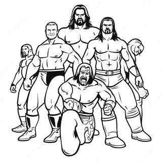 Pagina Para Colorir Dos Lutadores Da Wwe Em Acao 86032-26850