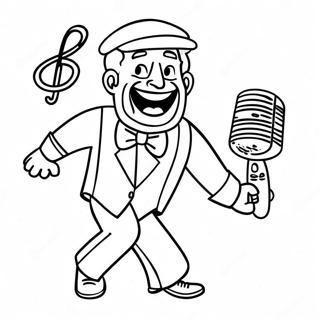 Pagina Para Colorir Do Speakerman Engracado Dancando 86060-26877