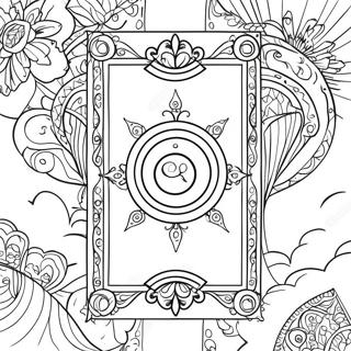 Pagina Para Colorir De Carta De Tarot Mistica 86109-26909