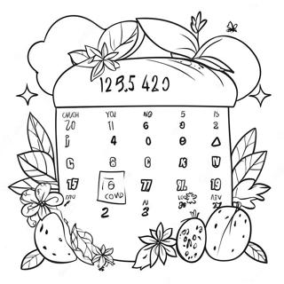 Pagina Para Colorir Do Calendario Sazonal 86184 26972