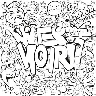 Pagina Para Colorir De Grafite Artistico Com Palavroes Páginas Para Colorir